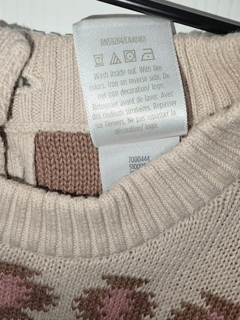 Gymbore Girls Intarsia Horse Fairisle Sweater Dress - Little Rocky Mountain Tan